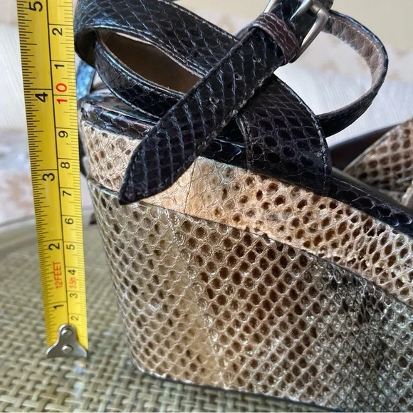 MARNI snakeskin platform wedge sandals 39 US8 - Picture 9 of 9